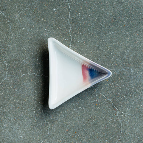Ceramic Triangle Dish in Sunset