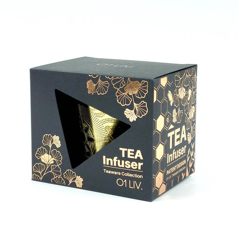 01living Ltd - Chai Infuser Loose Leaf Tea Strainer Gold ShangrilaMoonlight