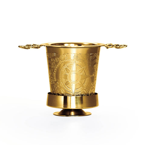 01living Ltd - Chai Infuser Loose Leaf Tea Strainer Gold ShangrilaMoonlight