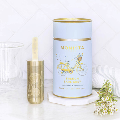 Floral Tea Infuser Stick - Gold