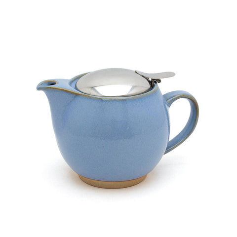 Zero Japan Round Ceramic Teapot 15oz Hydrangea Blue