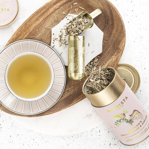 Floral Tea Infuser Stick - Gold