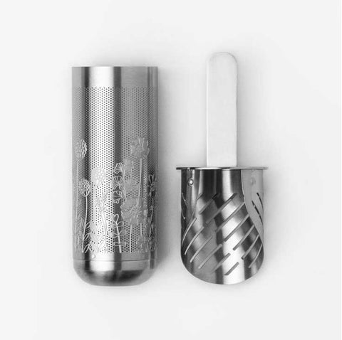 Floral Tea Infuser Stick - Silver