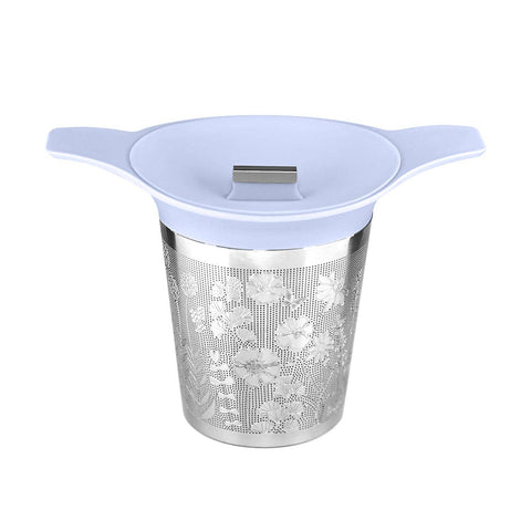 Floral Tea Infuser Basket - Blue