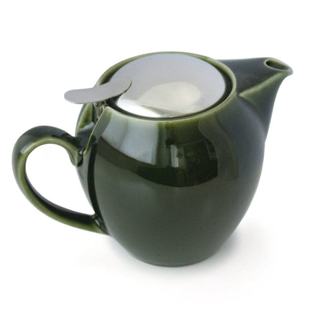 ZERO JAPAN USA - Bee House Round Ceramic Teapot 19.6oz  - Antique Green