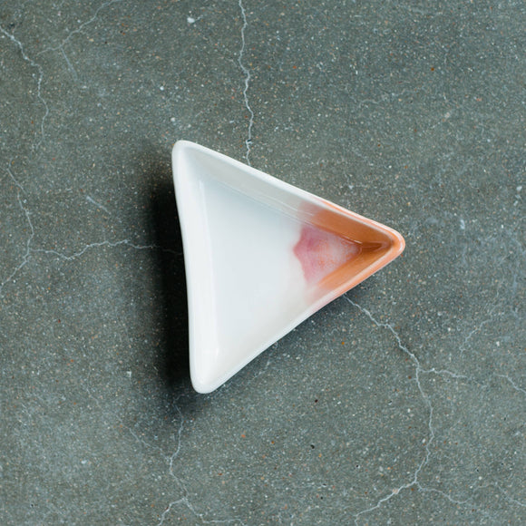 Ceramic Triangle Dish in Desert